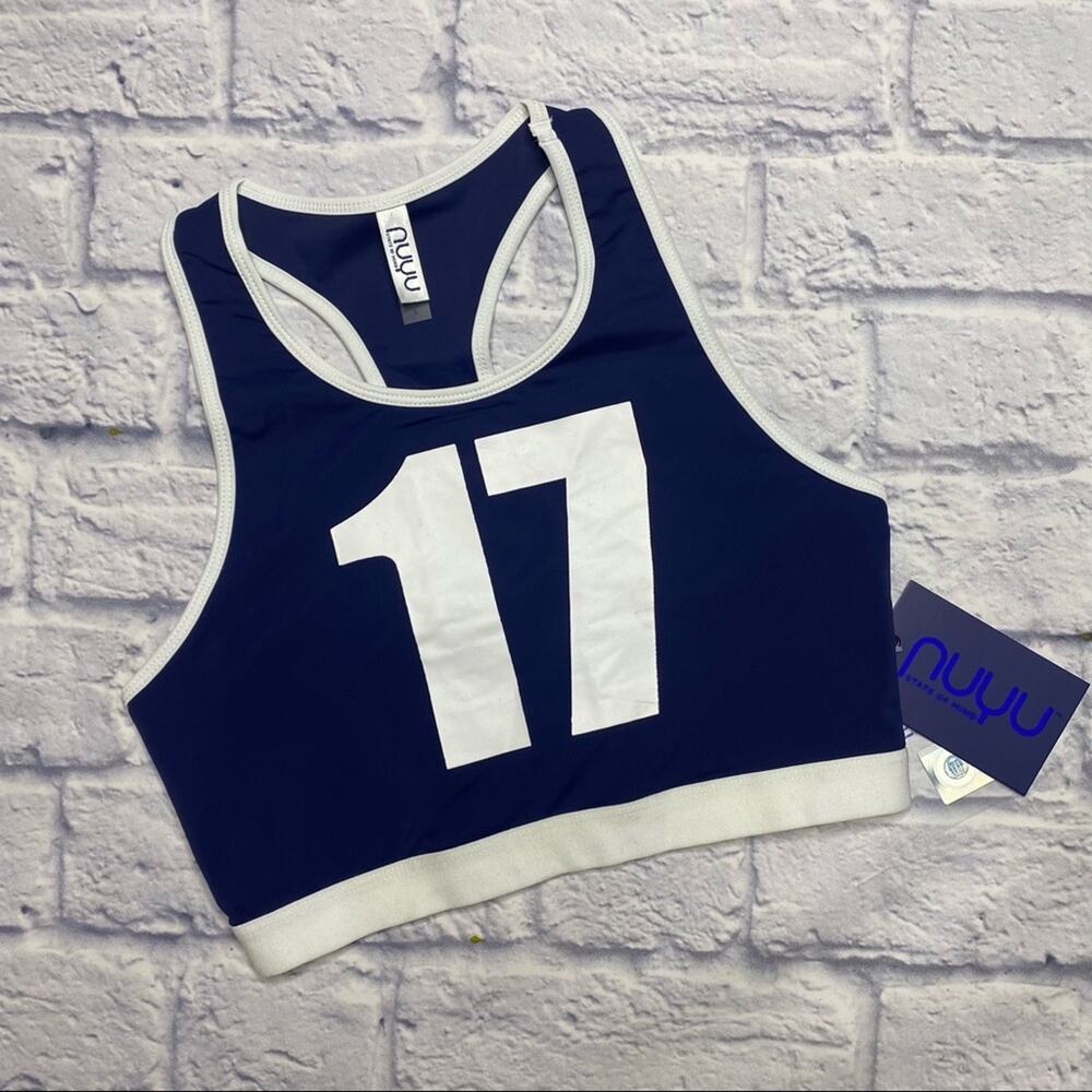 NUYU University of Michigan Wolverines Halter Sports Top in Navy